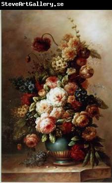 unknow artist Floral, beautiful classical still life of flowers.047